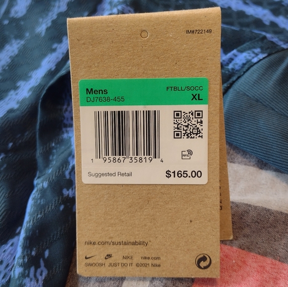 Nike Club America soccer jersey dark blue light blue men's size XL - Picture 3 of 5